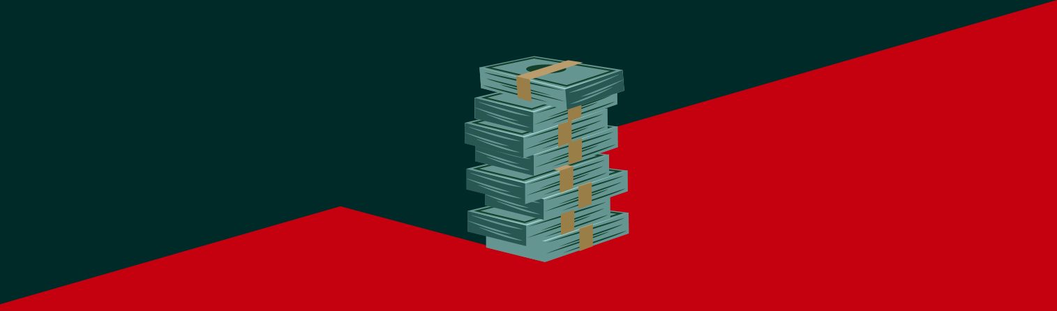 Illustration of a stack of money